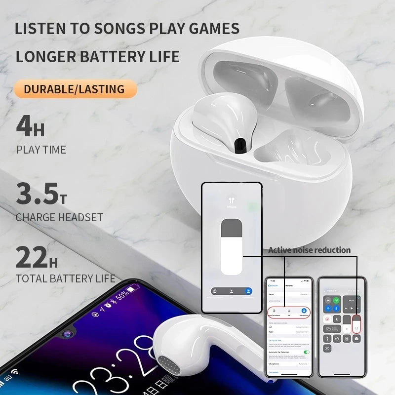 Air Pro6 tws sem fio bluetooth,  mini pods , compativel com xiaomi ,apple